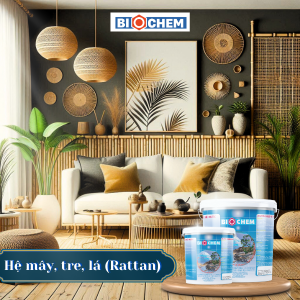 sơn gỗ gốc nước hệ mây tre lá rattan